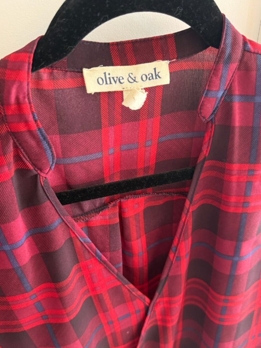 Olive & Oak Soft, feminine olive green blouse